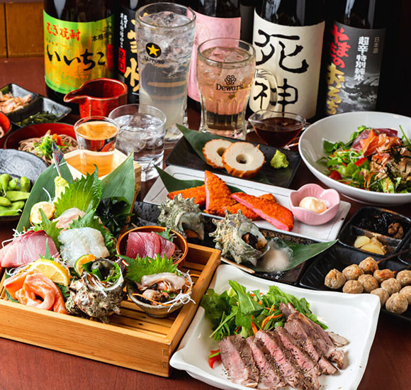 ご宴会に最適！飲み放題付きコース3,800円～！
